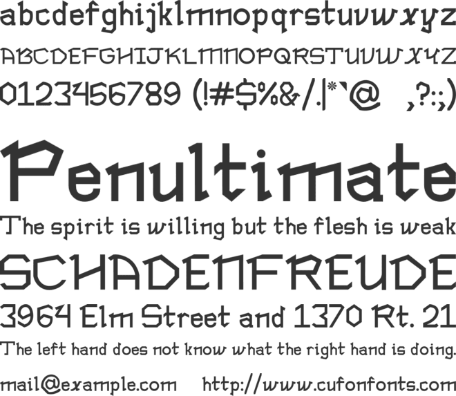 Malesung Sans font preview