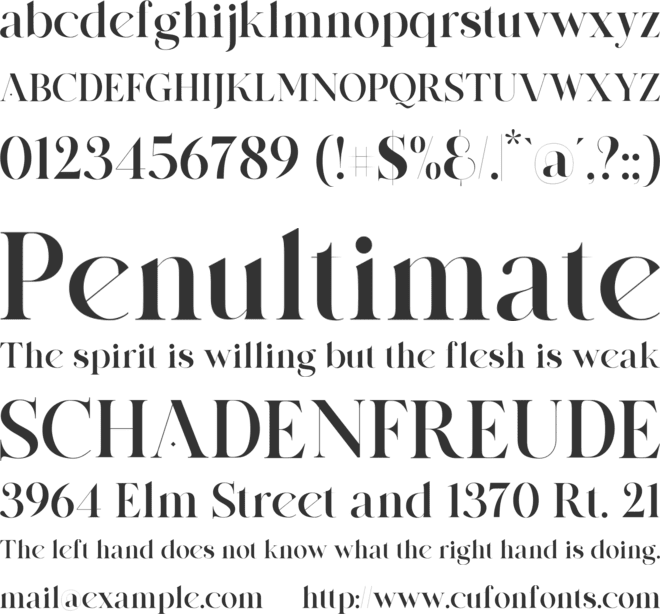 RAsings font preview