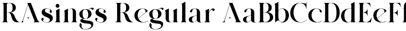 RAsings Regular font