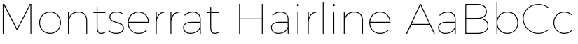 Montserrat Hairline font