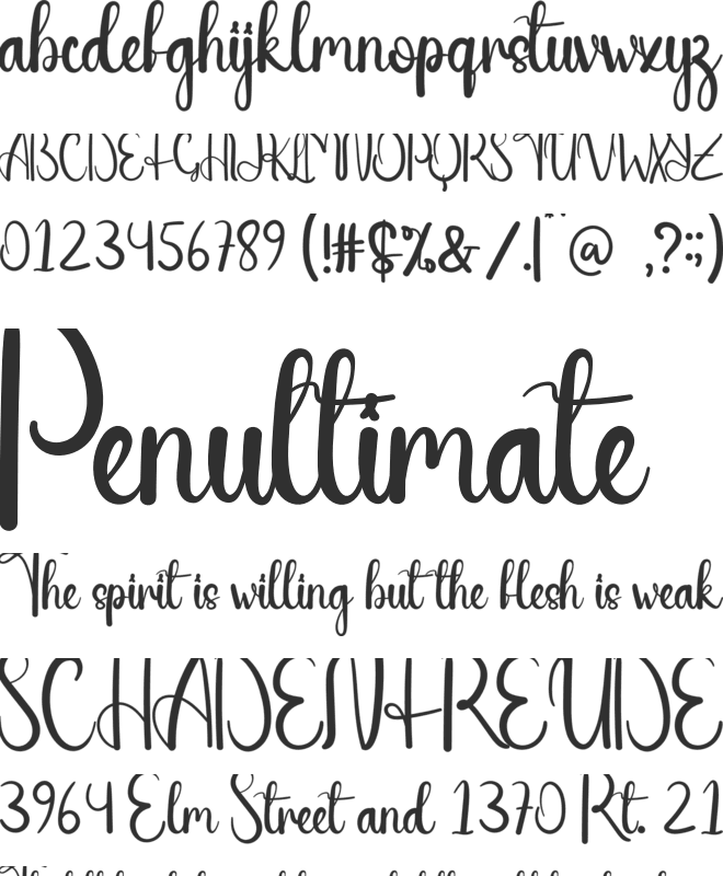 Fall In Love font preview
