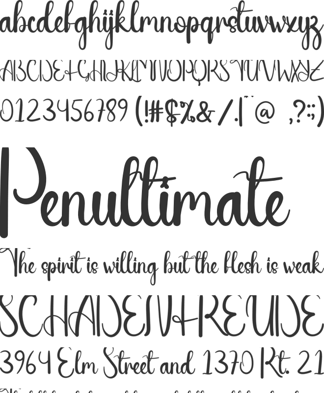 Fall In Love font preview