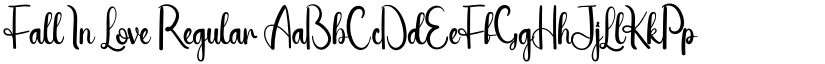 Fall In Love Regular font