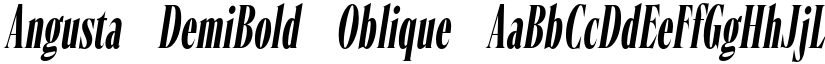 Angusta DemiBold Oblique font
