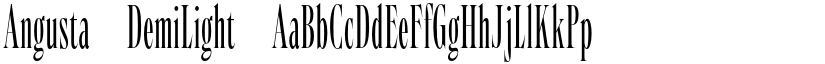 Angusta DemiLight font