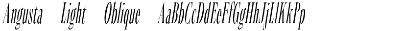 Angusta Light Oblique font