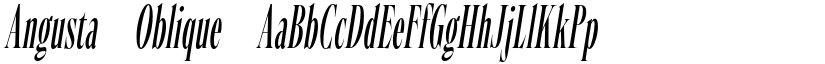 Angusta Oblique font