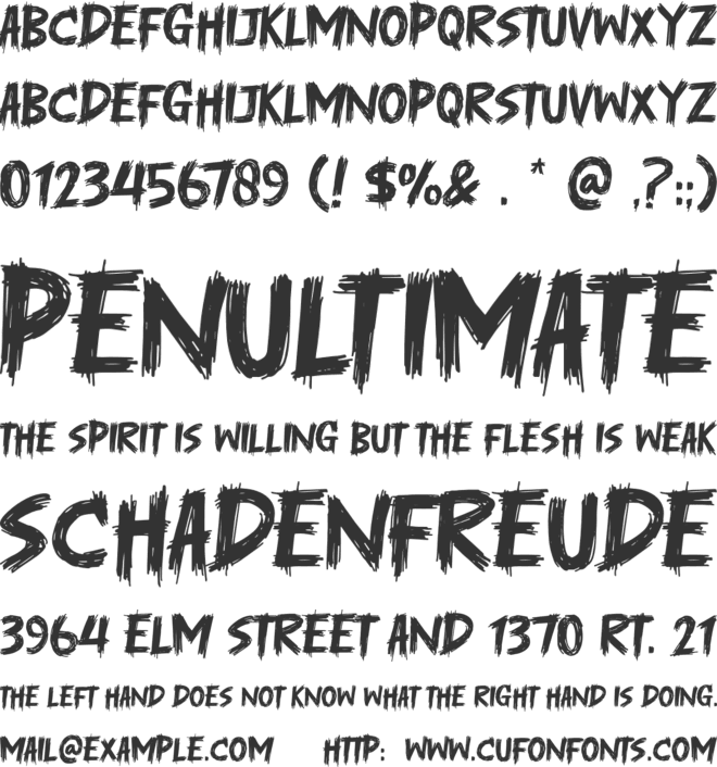 Death Spirit font preview