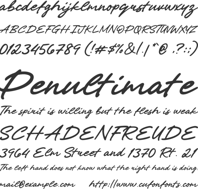 Stigmature font preview