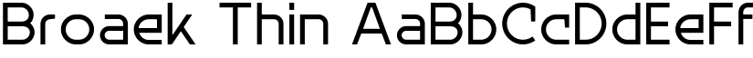 Broaek Thin font