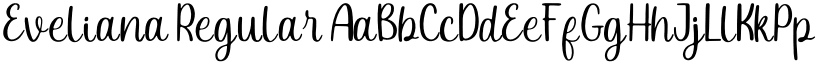Eveliana Regular font