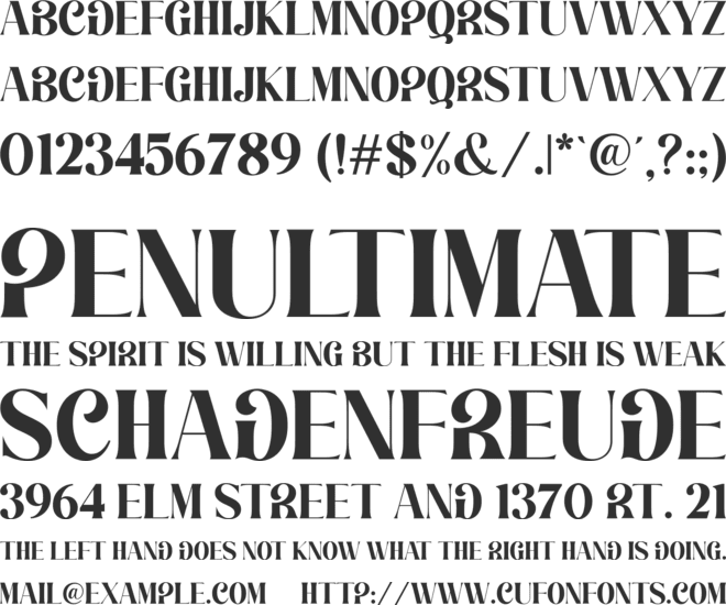 Brighton Daction font preview