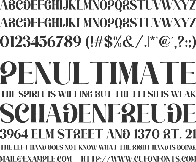 Brighton Daction font preview