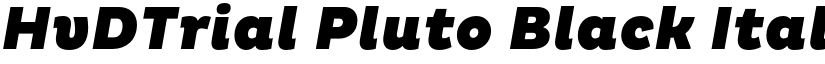 HvDTrial Pluto Black Italic font