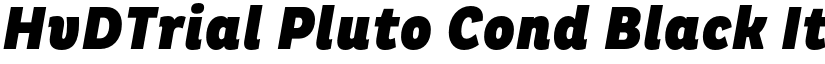 HvDTrial Pluto Cond Black Italic font