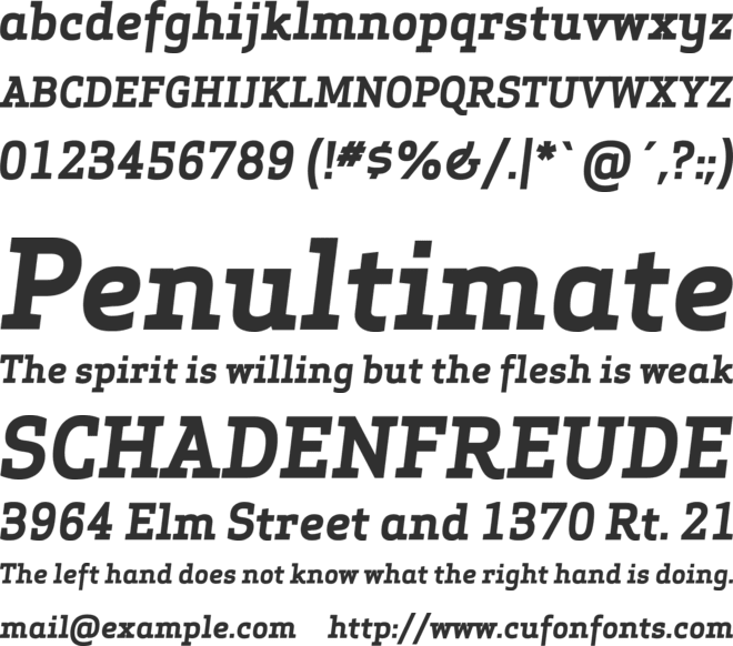 Apex Serif Bold Italic font preview