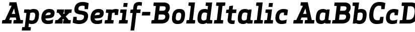 ApexSerif-BoldItalic font