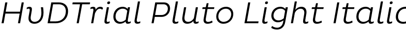 HvDTrial Pluto Light Italic font