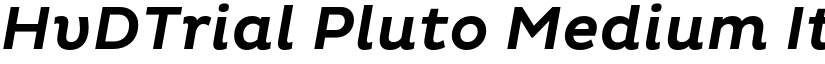 HvDTrial Pluto Medium Italic font