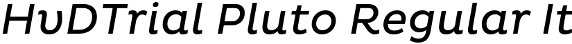 HvDTrial Pluto Regular Italic font