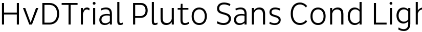 HvDTrial Pluto Sans Cond Light font