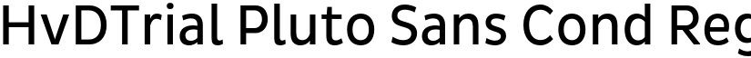 HvDTrial Pluto Sans Cond Regular font