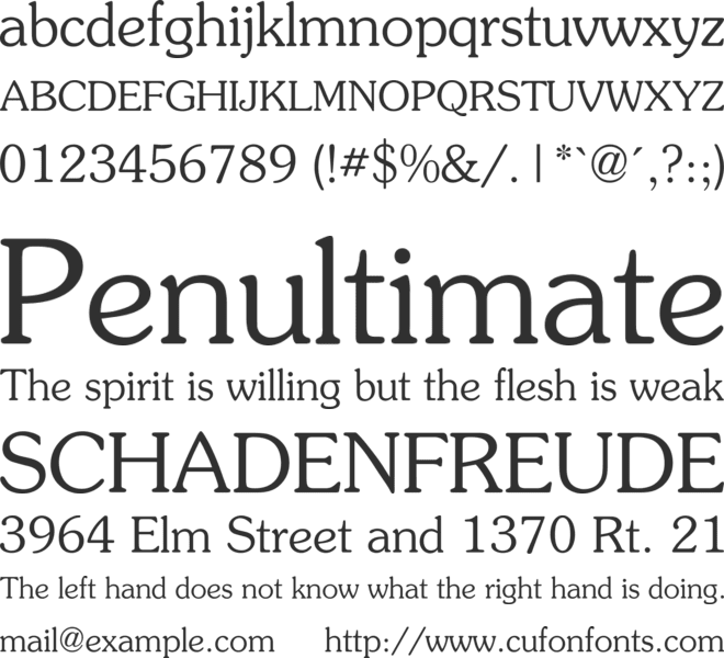 Southern font preview