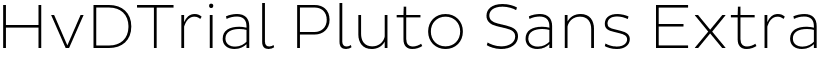 HvDTrial Pluto Sans ExtraLight font