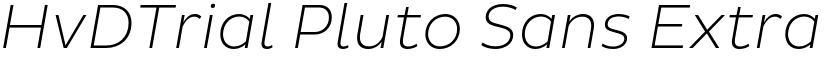 HvDTrial Pluto Sans ExtraLight Italic font