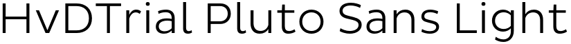 HvDTrial Pluto Sans Light font