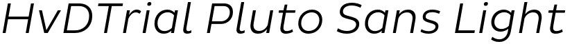 HvDTrial Pluto Sans Light Italic font