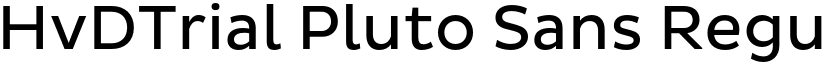 HvDTrial Pluto Sans Regular font