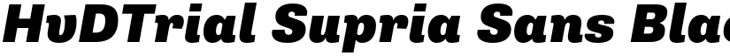 HvDTrial Supria Sans Black Italic font