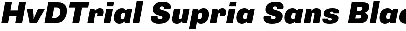 HvDTrial Supria Sans Black Oblique font