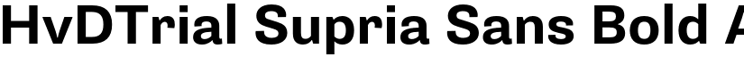 HvDTrial Supria Sans Bold font