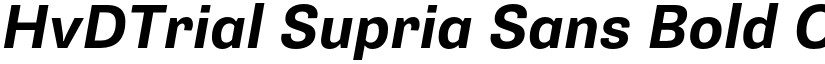 HvDTrial Supria Sans Bold Oblique font
