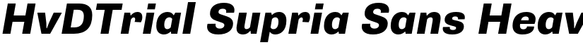 HvDTrial Supria Sans Heavy Oblique font
