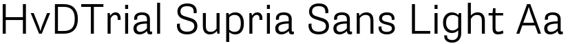HvDTrial Supria Sans Light font
