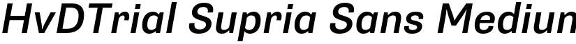 HvDTrial Supria Sans Medium Oblique font