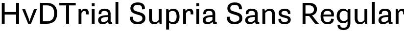 HvDTrial Supria Sans Regular font