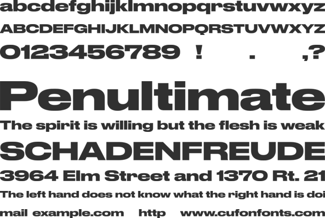 Druk Wide Trial font preview