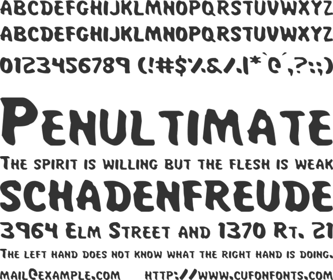 Miss Amanda Jones font preview