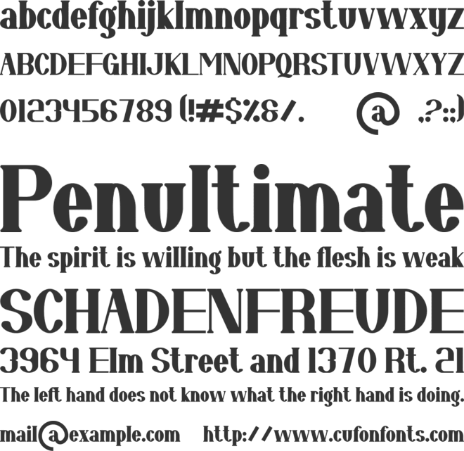 Awan Noyed font preview