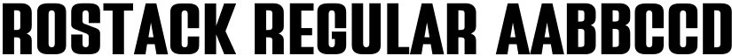 Rostack Regular font
