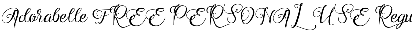 Adorabelle FREE PERSONAL USE Regular font