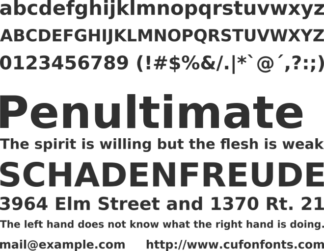 Arundina Sans font preview