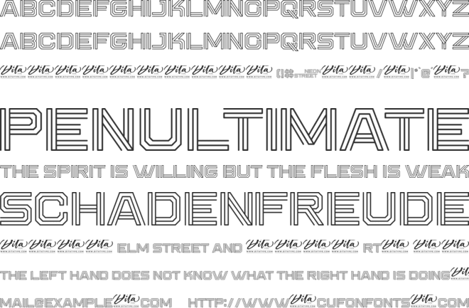 Neon Street font preview