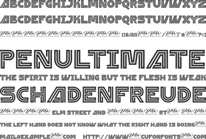 Neon Vibes font preview