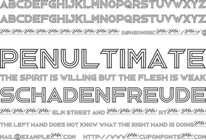 Neonrec font preview