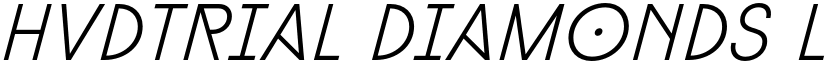 HvDTrial Diamonds Light Italic font